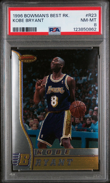 1996-97 Bowman's Best Rookie Kobe Bryant #R23 PSA 8 Trading Card