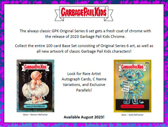 Garbage Pail Kids Chrome Series 6 Sealed Hobby Box