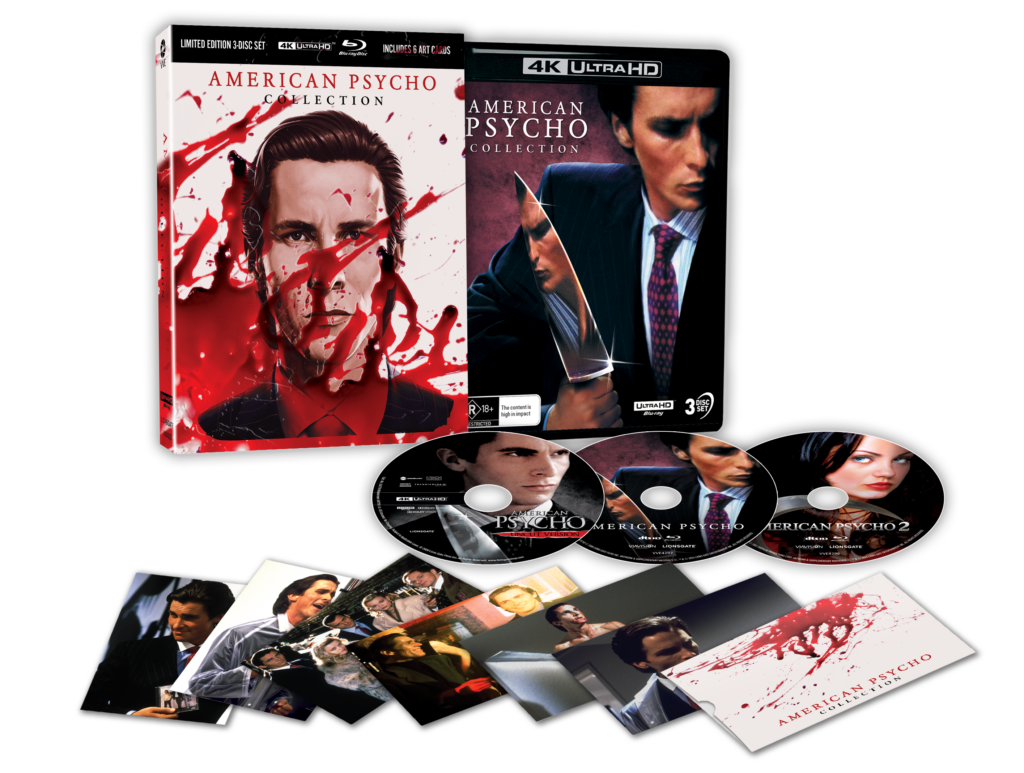 American Psycho 4K UHD+Blu-ray Collection Limited Edition Blood Pack + Art Cards