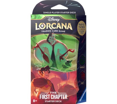 Disney Lorcana the First Chapter Single Player Starter Deck Set (+ 3 booster packs)