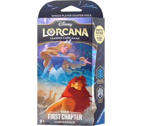 Disney Lorcana the First Chapter Single Player Starter Deck Set (+ 3 booster packs)