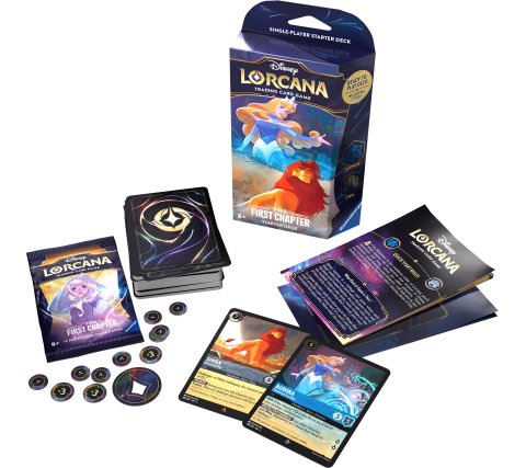 Disney Lorcana the First Chapter Single Player Starter Deck Set (+ 3 booster packs)