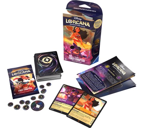 Disney Lorcana the First Chapter Single Player Starter Deck Set (+ 3 booster packs)