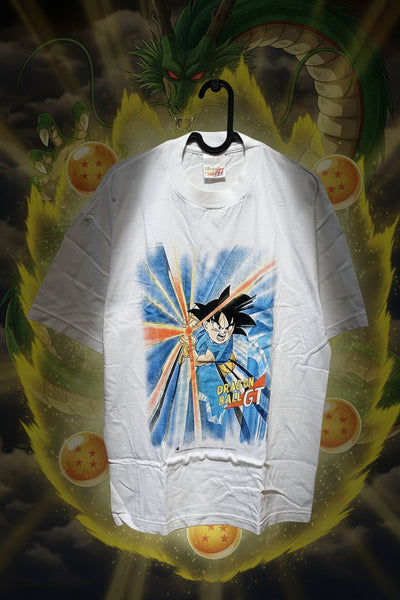 1996 Dragon Ball GT - Goku T-Shirt XL White (Vtg)