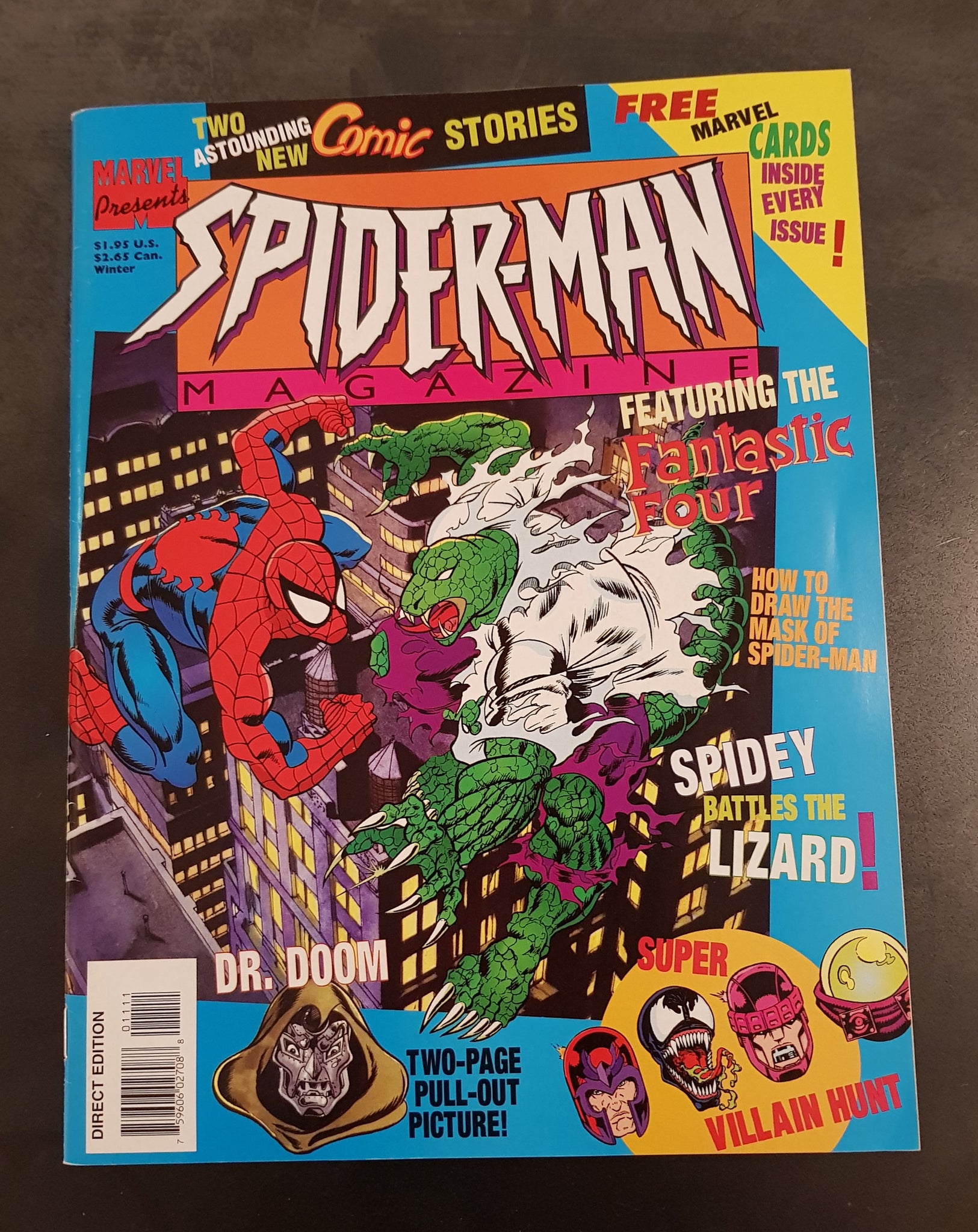 Spider-Man Magazine VF/NM Winter 1994 (w/ Fleer Ultra Cards)