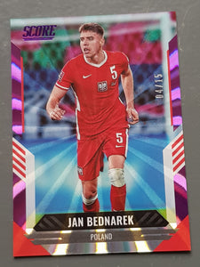 2021-22 Panini Score FIFA Jan Bednarek #54 Purple Laser Parallel /15 Trading Card