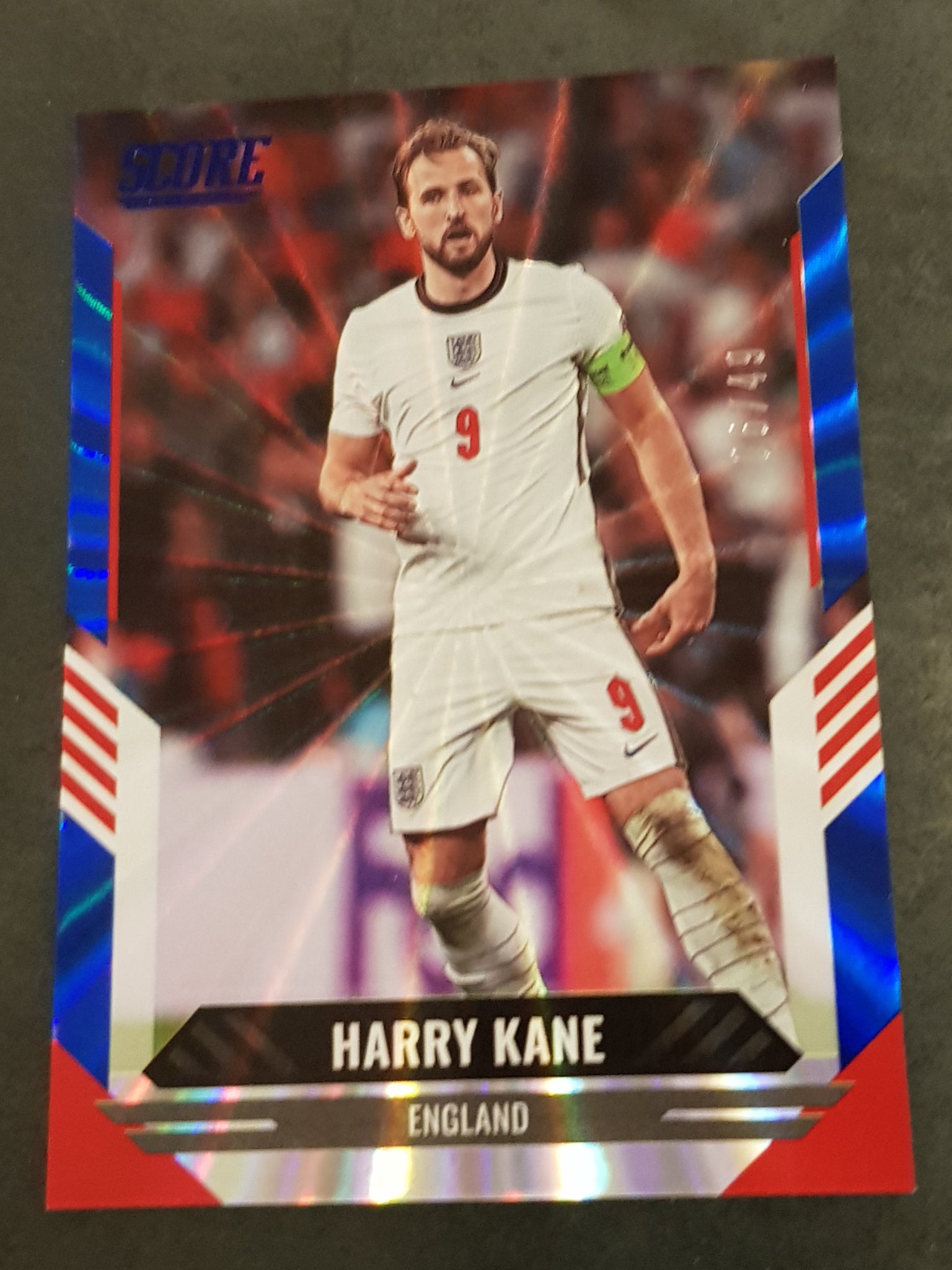 2021-22 Panini Score FIFA Harry Kane #79 Blue Laser Parallel /49 Trading Card