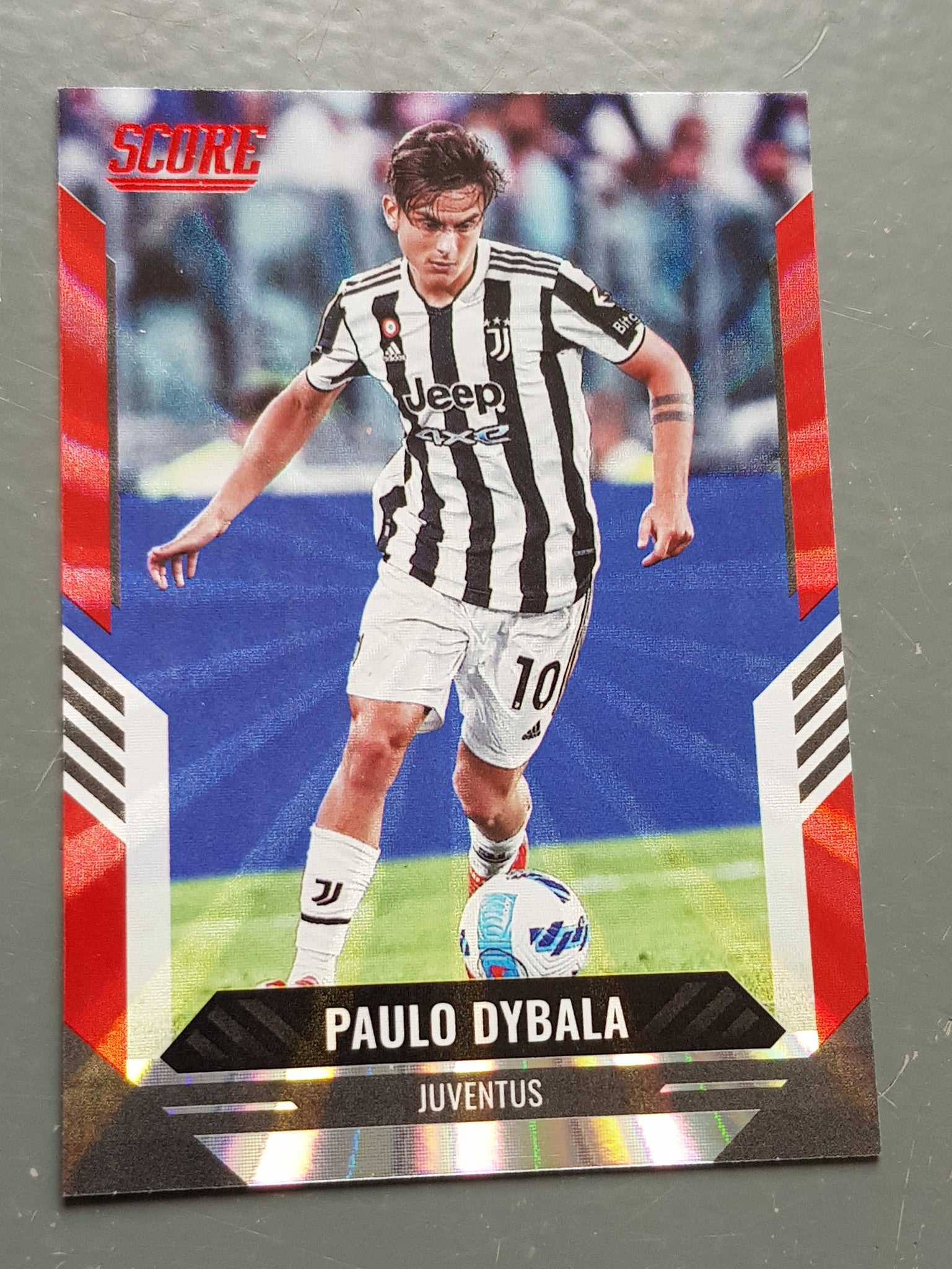 2021-22 Panini Score FIFA Paulo Dybala #132 Red Laser Parallel Trading Card