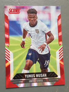 2021-22 Panini Score FIFA Yunus Musah #45 Red Laser Parallel Trading Card