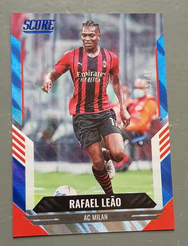 2021-22 Panini Score FIFA Rafael Leão #106 Blue Lava Parallel /49 Trading Card