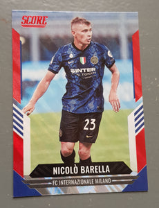 2021-22 Panini Score FIFA Nicolò Barella #188 Red Lava Parallel Trading Card