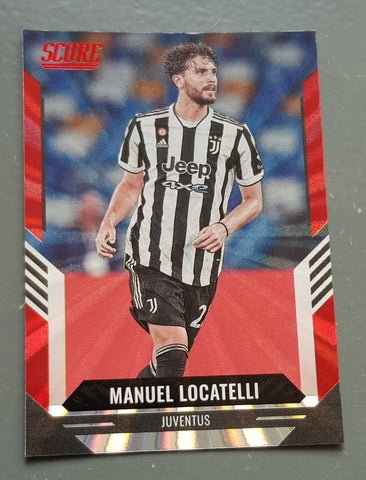 2021-22 Panini Score FIFA Manuel Locatelli #129 Red Laser Parallel Trading Card