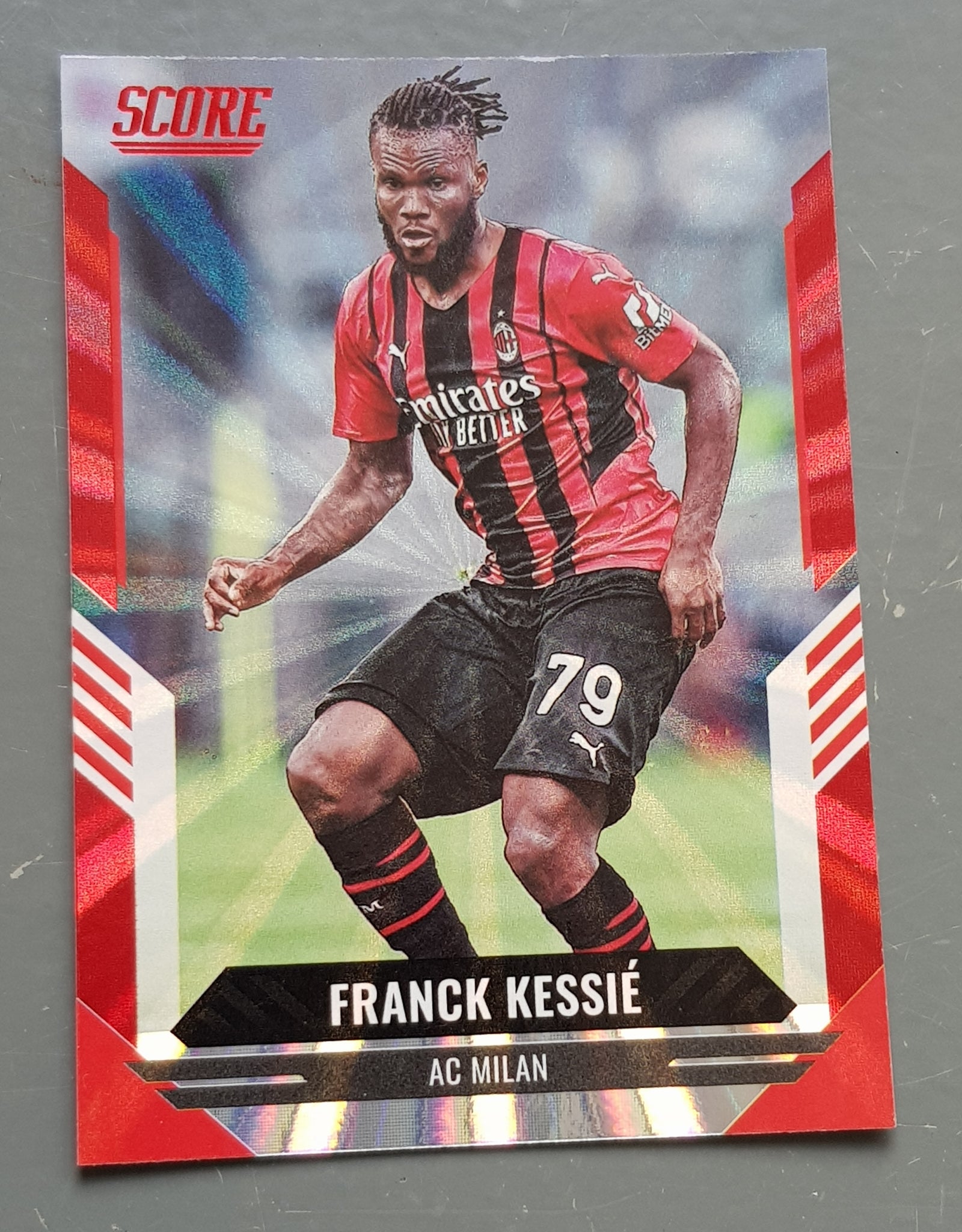 2021-22 Panini Score FIFA Franck Kessié #102 Red Laser Parallel Trading Card