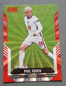 2021-22 Panini Score FIFA Phil Foden #72 Red Laser Parallel Trading Card