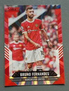 2021-22 Panini Score FIFA Bruno Fernandes #120 Red Laser Parallel Trading Card