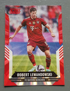 2021-22 Panini Score FIFA Robert Lewandowski #173 Red Laser Parallel Trading Card