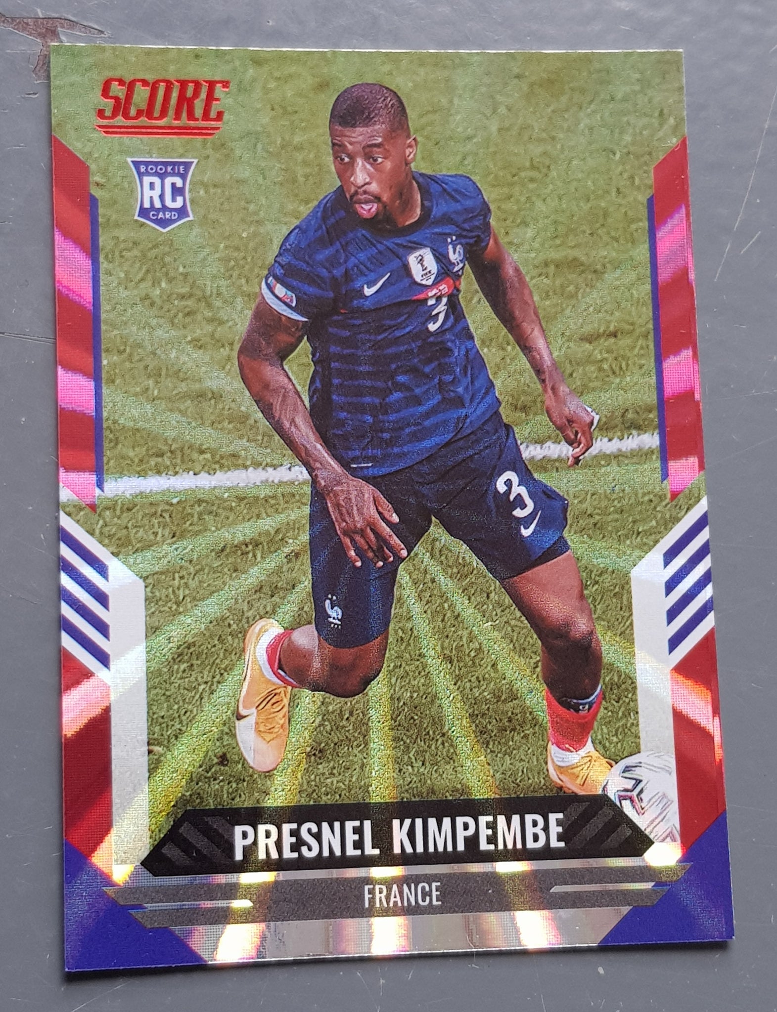 2021-22 Panini Score FIFA Presnel Kimpembe #61 Red Laser Parallel Rookie Card