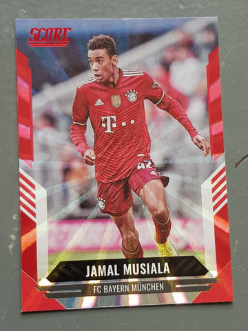 2021-22 Panini Score FIFA Jamal Musiala #179 Red Laser Parallel Trading Card