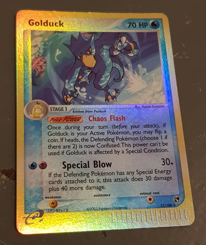Pokemon Ex Sandstorm Golduck #17/100 Reverse Holo Trading Card