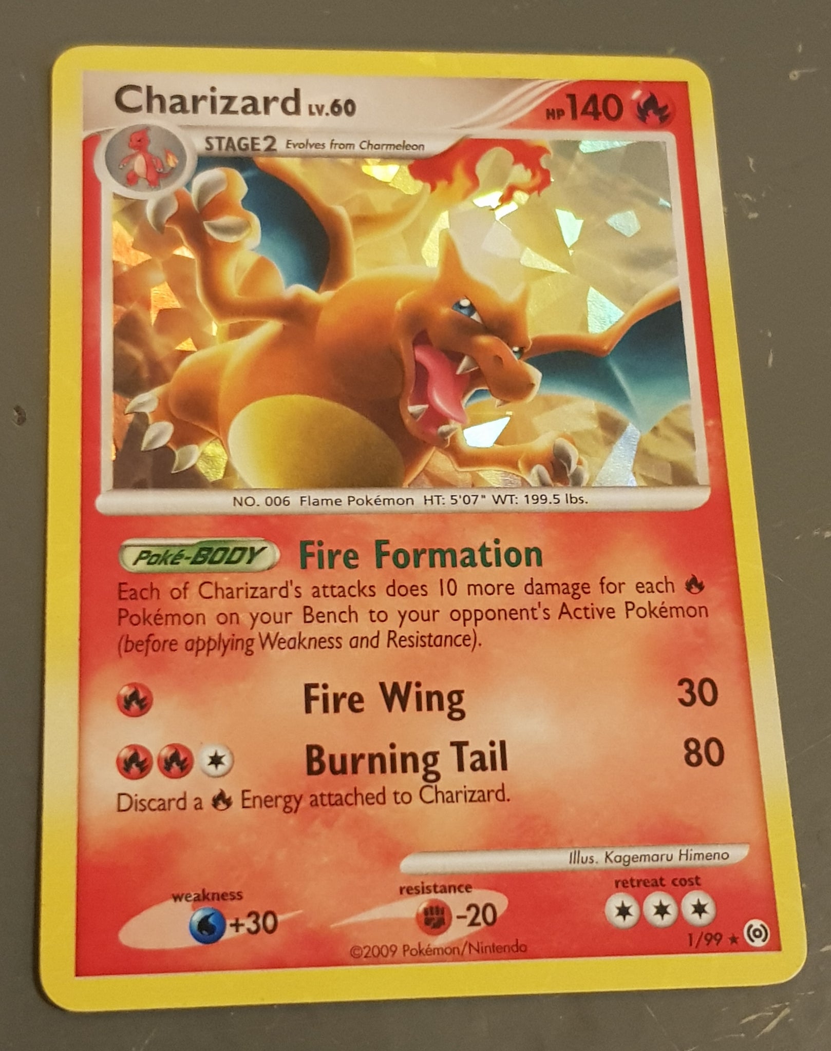 ice charizard pokemon card (Cracked Holo) 14/181 Pokemon Platinum Arceus Charizard #1/99