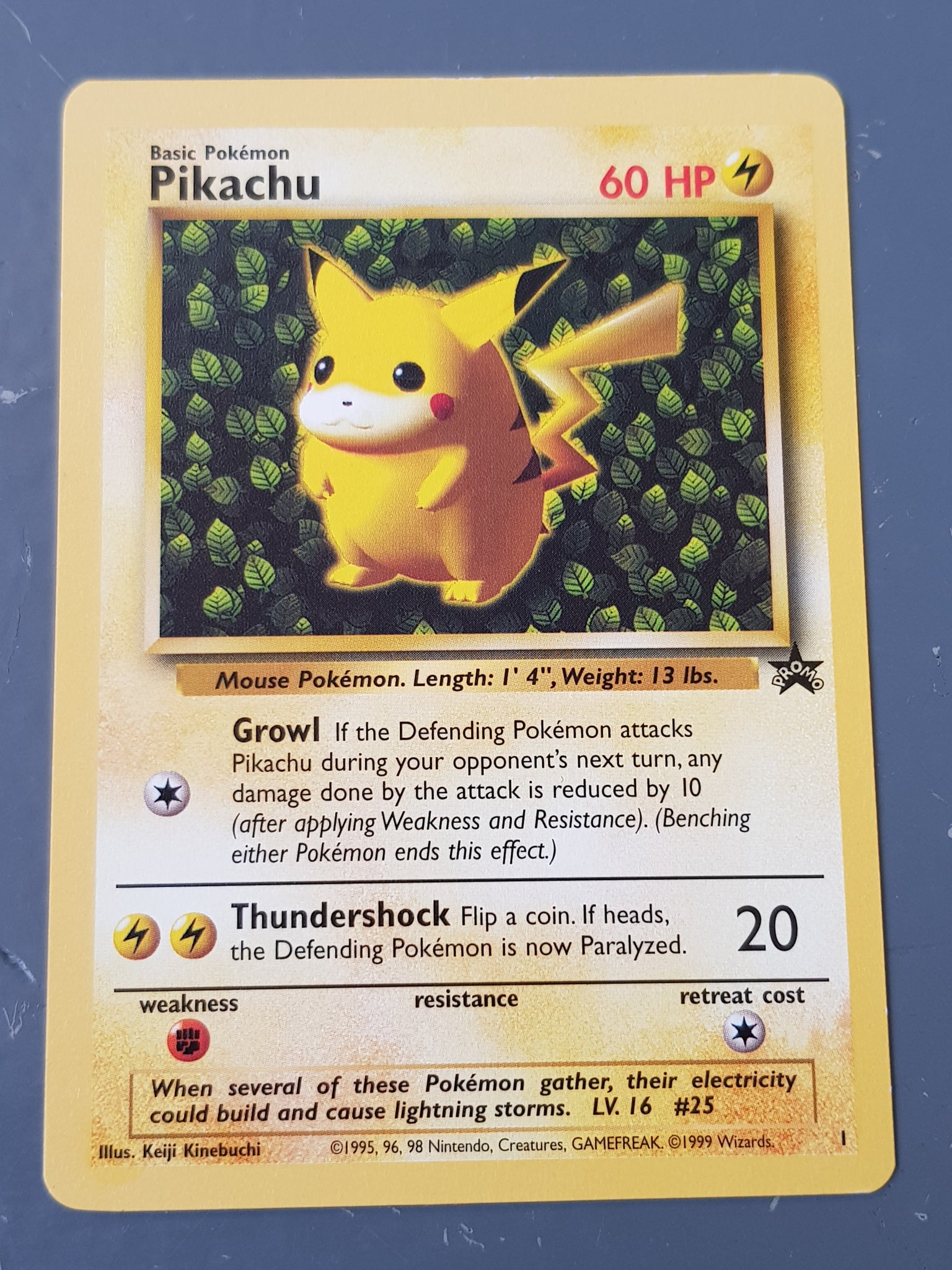 Pokemon Pikachu Black Star Promo #1 Trading Card