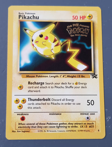 Pokemon Pikachu Black Star Promo #4 Trading Card