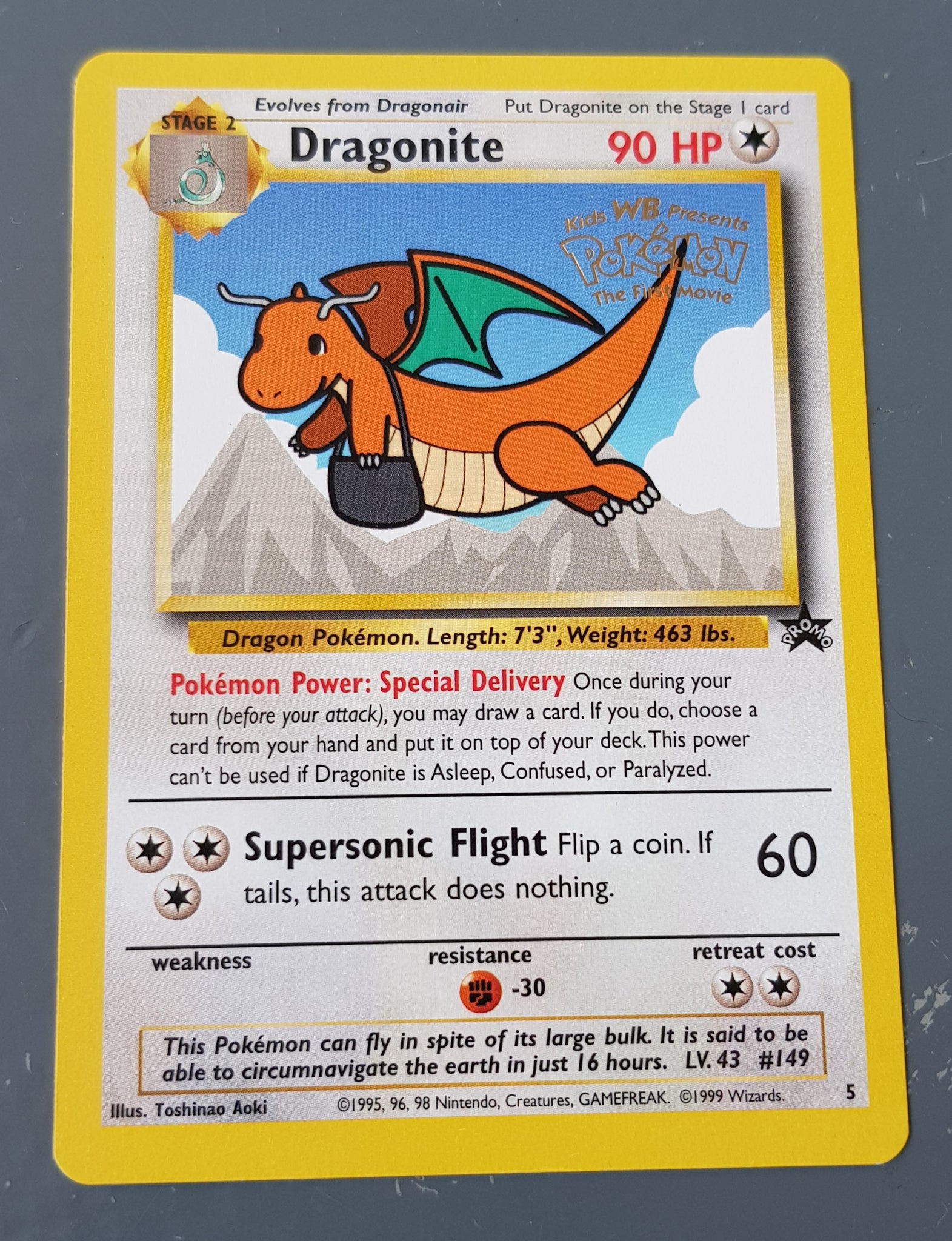 Pokemon Dragonite Black Star Promo #5 Trading Card