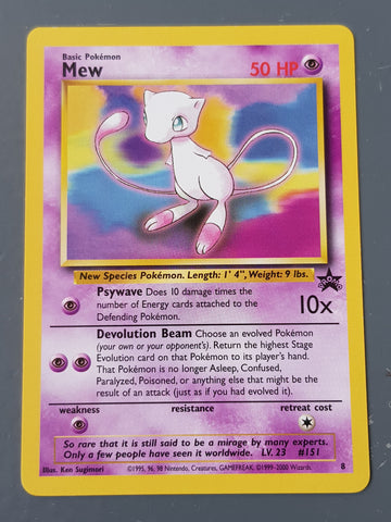 Pokemon Mew Black Star Promo #8 Trading Card