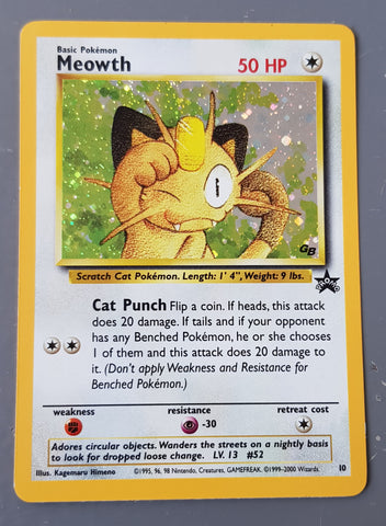 Pokemon Meowth Black Star Promo #10 Foil Trading Card