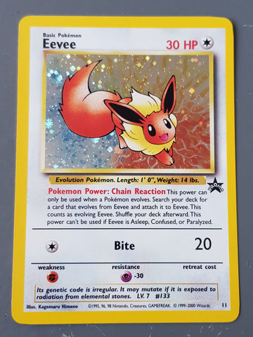 Pokemon Eevee Black Star Promo #11 Foil Trading Card