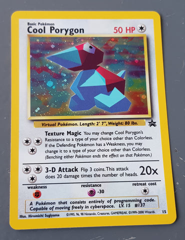 Pokemon Cool Porygon Black Star Promo #15 Foil Trading Card