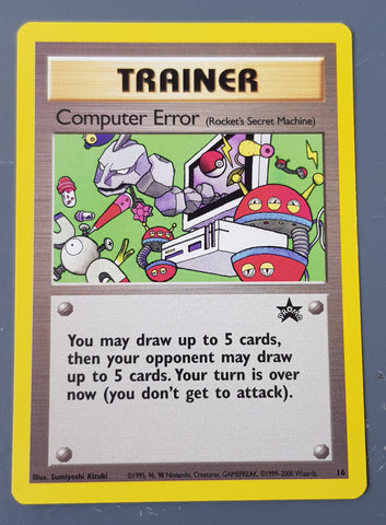 Pokemon Computer Error Black Star Promo #16 Trading Card