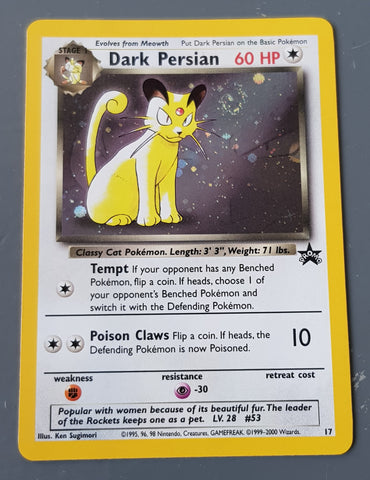 Pokemon Dark Persian Black Star Promo #17 Foil Trading Card