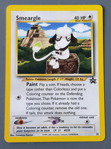 Pokemon Smeargle Black Star Promo #32 Trading Card