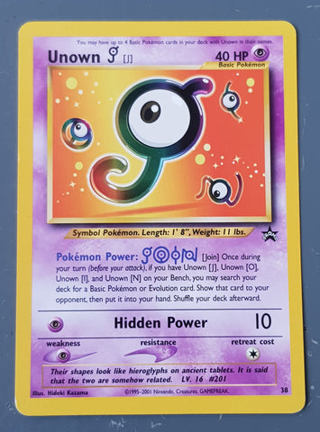 Pokemon Unown Black Star Promo #38 Trading Card