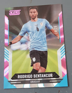 2021-22 Panini Score FIFA Rodrigo Bentancur #23 Pink Laser Parallel /25 Trading Card