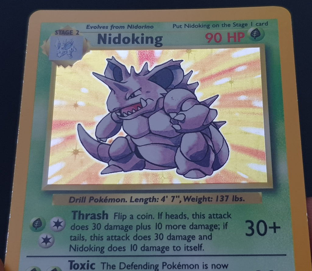 nidoking holographic card value Pokemon Base Nidoking #11/102 Holo Trading Card – Rotterdam Comics