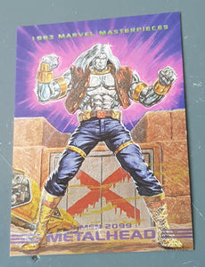 1993 Marvel Masterpieces Metalhead S4 Dyna-Etch Trading Card
