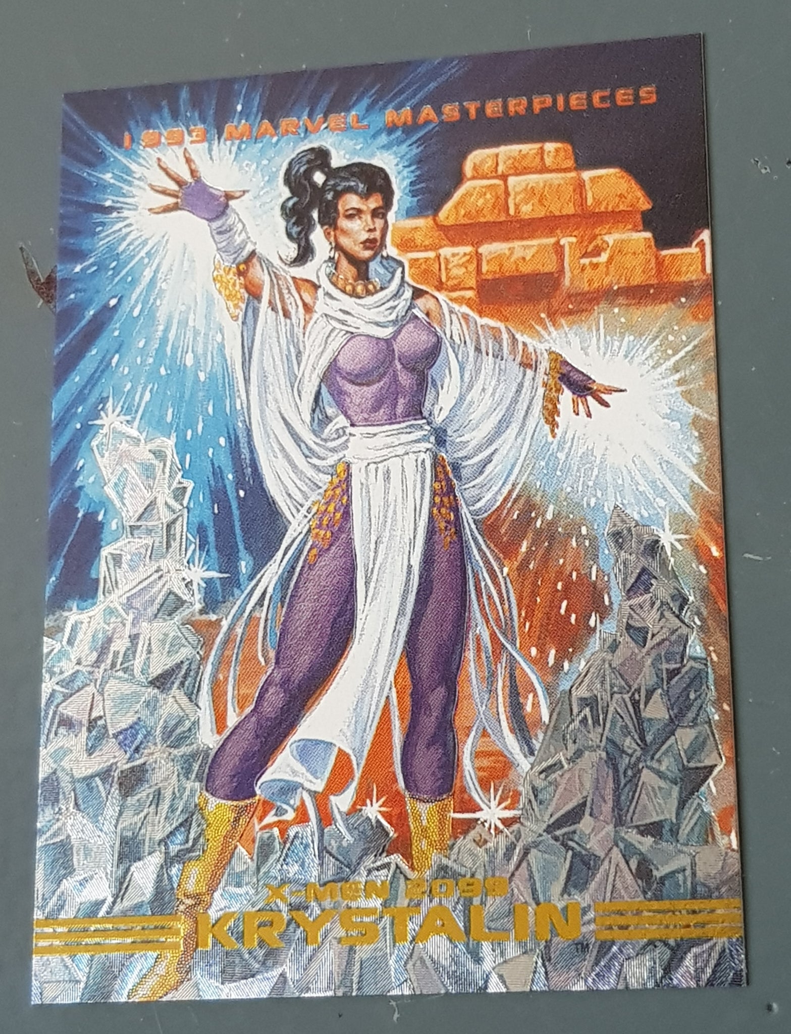 1993 Marvel Masterpieces Krystalin S3 Dyna-Etch Trading Card