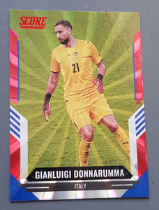 2021-22 Panini Score FIFA Gianluigi Donnarumma #85 Red Laser Parallel Trading Card