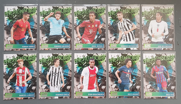 2021-22 Panini Score FIFA Breakthrough Trading Card Insert Set