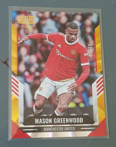 2021-22 Panini Score FIFA Mason Greenwood #119 Gold Laser Parallel /10 Trading Card