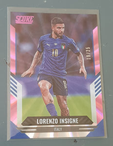 2021-22 Panini Score FIFA Lorenzo Insigne #81 Pink Laser Parallel /25 Trading Card