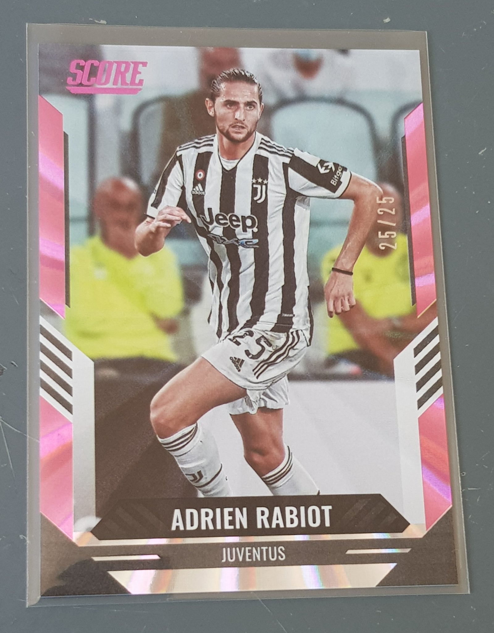 2021-22 Panini Score FIFA Adrien Rabiot #131 Pink Laser Parallel /25 Trading Card