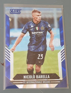 2021-22 Panini Score FIFA Nicolò Barella #188 Blue Laser Parallel /49 Trading Card