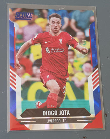 2021-22 Panini Score FIFA Diogo Jota #153 Blue Laser Parallel /49 Trading Card