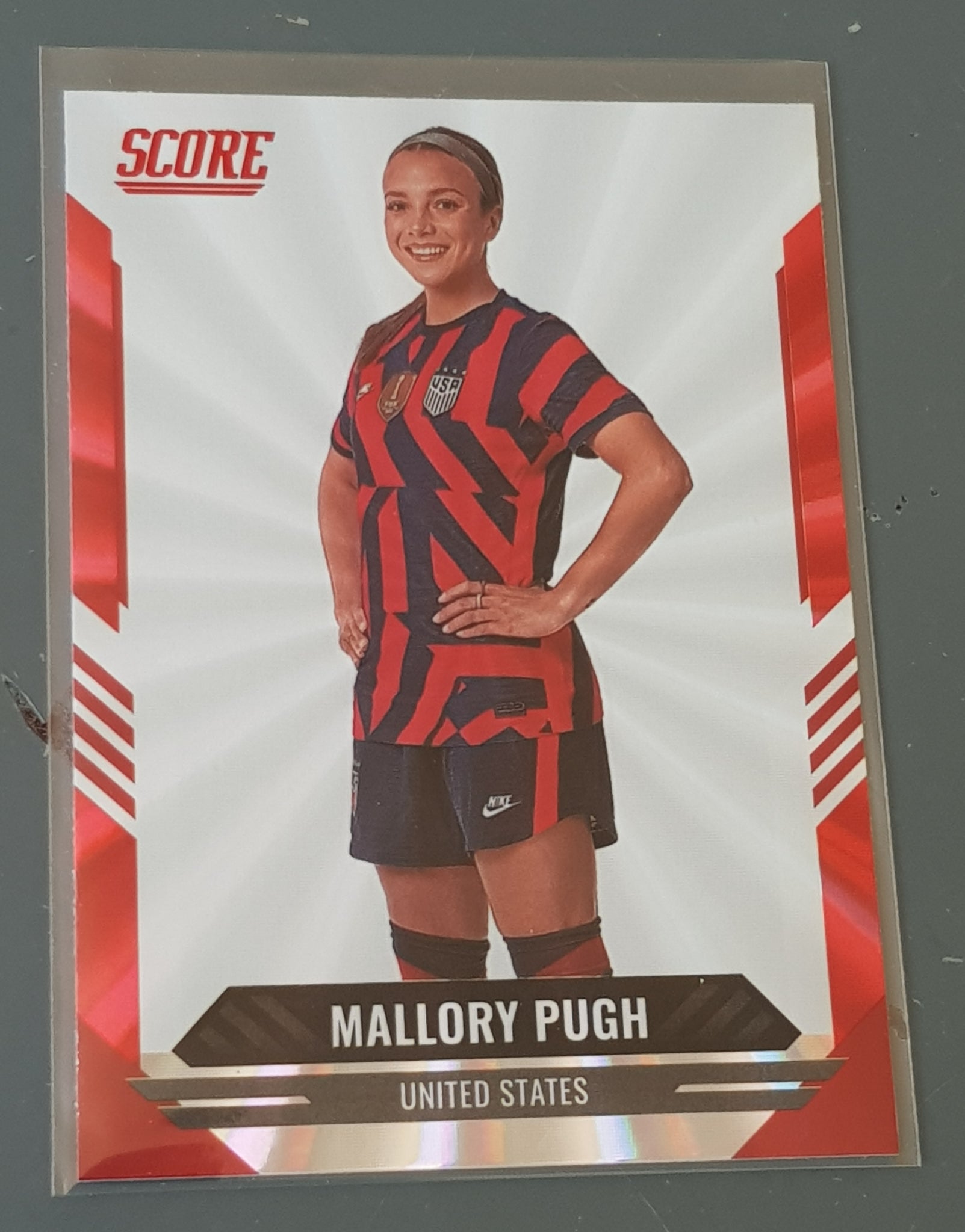 2021-22 Panini Score FIFA Mallory Pugh #49 Red Laser Parallel Trading Card