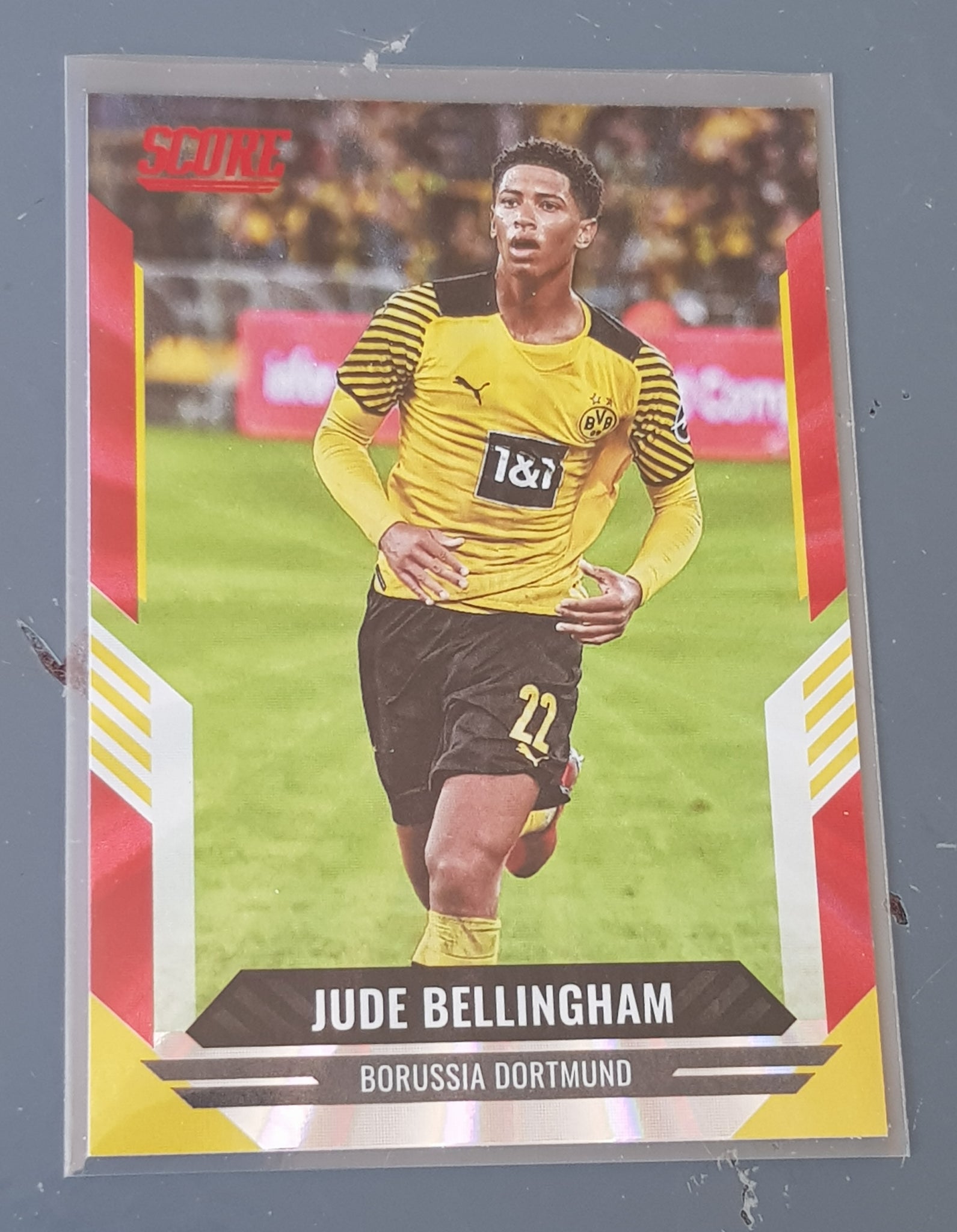 2021-22 Panini Score FIFA Jude Bellingham #127 Red Laser Parallel Trading Card