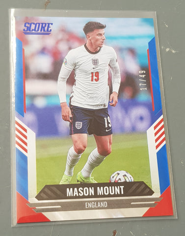 2021-22 Panini Score FIFA Mason Mount #77 Blue Lava Parallel /49 Trading Card