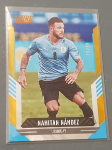 2021-22 Panini Score FIFA Nahitan Nández #22 Orange Lava Parallel /99 Trading Card